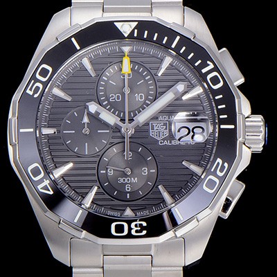레플리카 [태그호이어]남성용 아쿠아레이서 크로노그래프 43미리 쿼츠시계 그레이다이얼 TAG61888  