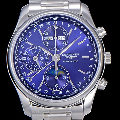 레플리카 [론진]남성용 마스터 콜랙션 오토매틱 40mm 문페이즈 블루다이얼 LAN17946  