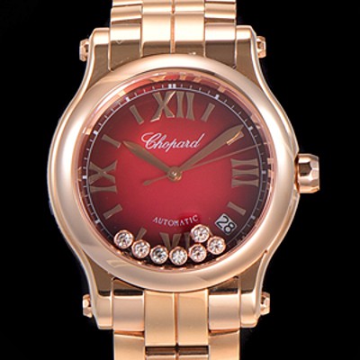 레플리카 [쇼파드] 여성용 해피 스포츠 오토매틱 ETA2892-2 타입 36mm 래이디스/금장시계 18K로즈골드 올금 래드다이얼 cho40823  