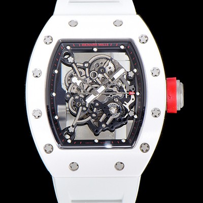 레플리카 [리차드밀레] 남성용 RM055 세라믹 제질 수동형 무브먼트 50미리 러버밴드 스켈레톤 다이얼 RIC02465  