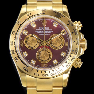레플리카 [로렉스] 남성용 데이토나 코스모그래프 오토매틱 40미리 칼리버 4130 타입 18K 옐루골드 올금 금장시계 래드다이얼 ROL79816  