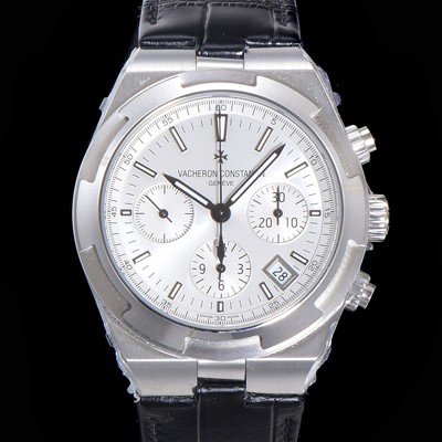 레플리카 [바쉐런콘스탄틴] 남성용 오버시즈 크로노그래프 42mm 오토매틱 5500S 가죽줄 화이트다이얼 vac1235  