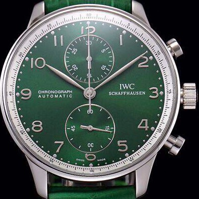 레플리카 [아이더블유씨] 남성용 포르투기즈 오토매틱 크로노그래프 그린 다이얼 IWC4200  