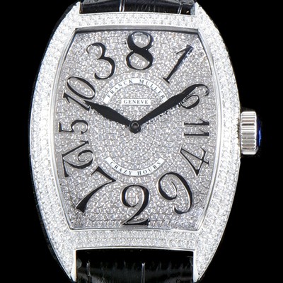 레플리카 [프랭크 뮬러] 남성용 크레이지 아워스 8880 CH 풀 다이아셋팅!! 18K 화이트골드 오토매틱 무브먼트 FRA0400  