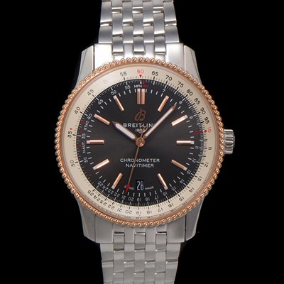 레플리카 [브라이틀링] 남성용 네비타이머 U17326211M1A1 크로노그래프 오토매틱 2824 타입 41mm 메탈줄 그레이 다이얼 bre6035  