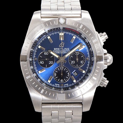 레플리카 [브라이틀링] 남성용 크로노맷 오토매틱 크로노그래프 ETA7750-2타입 44mm 매탈줄 블루다이얼 bre1192  