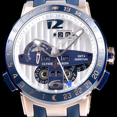 레플리카 [율리스나르당] 남성용 율리시스 나르딘 326-00-3 이그제큐티브 엘 토로 지엠티 퍼페츄얼 실버 다이얼 오토매틱 무브먼트 ULY4201  