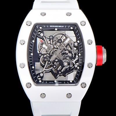 레플리카 [리차드밀레] 남성용 RM055 세라믹 제질 수동형 무브먼트 50미리 러버밴드 스켈레톤 다이얼 RIC04501  