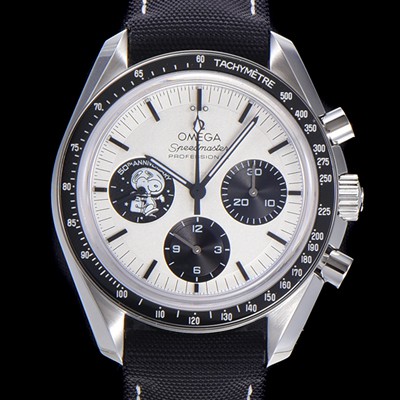 레플리카 [오메가] 남성용 스피더마스터 기념시리즈 실버 스누피 어워드 수동기계식 42mm 가죽줄 화이트다이얼   omg97341  