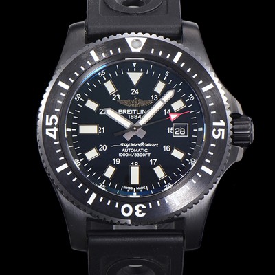 레플리카 [브라이틀링] 남성용 슈퍼오션 스페셜 오토매틱 ETA2824-2 44mm PVD 코팅 케이스 러버우레탄 블랙다이얼 bre4260  