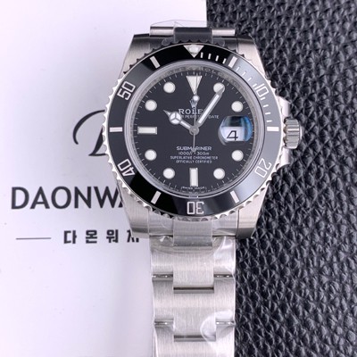 레플리카 [로렉스] 남성용 VIP 타입 최종형 서브마리너 데이트 116610LV-97200 블랙 세라믹 베젤 블랙 다이얼 3135 오토매틱 무브먼트 ROL0115  