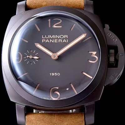 레플리카 [파네라이] 남성용 루미노르 1950 3Days 컴포짓 PAM00375 오토매틱 무브먼트 브라운 다이얼 PAN0204  