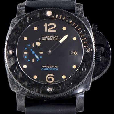 레플리카 [파네라이] 남성용 서브멀시브 3데이즈 PAM00616 오토매틱 Cal.P9000 타입 47mm 카본제질 블랙 다이얼 pan5223  