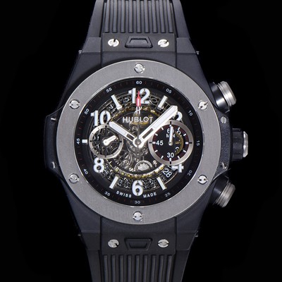 레플리카 [휴블렛] 남성용 빅뱅 유니코 45mm 오토매틱 HUB1280 타입 PVD재잴 러버줄 스켈래톤 다이얼  hub5991  