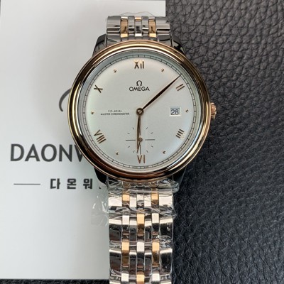 레플리카 [오메가] 남성용 드빌 스몰 434.20.41.20.02.001 세컨즈 마스터 크로노미터 18K 로즈골드 41mm 오토매틱 Cal.8802 타입 실버 다이얼 omg0215  
