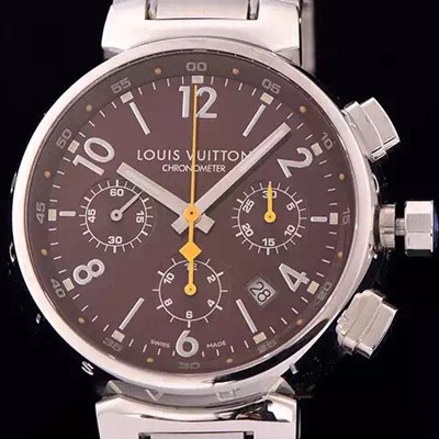 레플리카 [루이비통] 남성용 탕부르 Q11211 최신버전 업그레이드형 크로노그래프 브라운 다이얼 신형 ETA 7750 오토매틱 무브먼트 LOU4213  