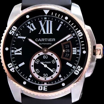 레플리카 [까르띠에] 남성용 칼리브 드 까르띠에 블랙 다이얼 오토매틱 무브먼트 CAR0502  