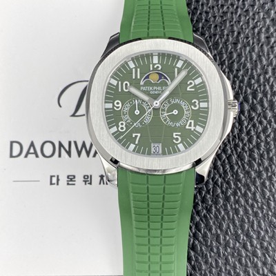 레플리카 [파텝필립] 남성용 아쿠아넛 5261R 루스 연간 캘린더 문페이즈 39.9mm 오토매틱 Cal.324 S C 타입 그린 다이얼 pat2269  