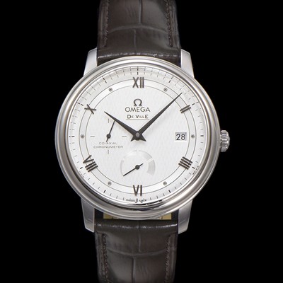 레플리카 [오메가] 남성용 드빌 424.13.40.21.02.004 프레스티지 코-액시얼 39.5mm 오토매틱 Cal.2627 타입 빈티지 실버 실크 다이얼 omg0166  