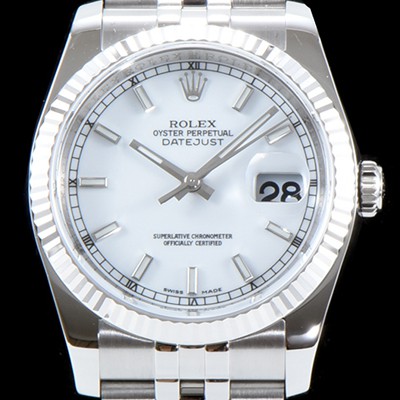 레플리카 [로렉스] 남성용 데이져스트 116200-63600 업그레이드 VIP 타입!! 심플한 디자인 인기베스트 화이트 다이얼 스틱 야광 인덱스 스틸 브레이슬릿 ROL0301  