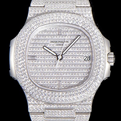 레플리카 [파텍필립] 남성용 노틸러스 7021 최고급1:1 수제공정 보석/큐빅 셋팅 오토매틱 Cal.324 S C 타입 40미리 메탈 보석다이얼 PAT75339  