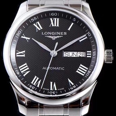 레플리카 [론진] 남성용 마스터 컬렉션 L2.755.4.51.6 LG사 데이트블랙 발리콘 다이얼 브레이슬릿 오토메틱 무브먼트 LON0410  