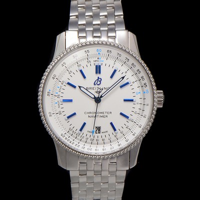 레플리카 [브라이틀링] 남성용 네비타이머 A173263A1G1P1 크로노그래프 오토매틱 2824 타입 41mm 메탈줄 화이트 다이얼 bre6030  