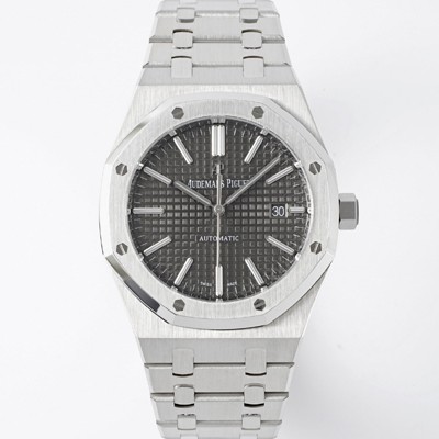 레플리카 [오데마피게] 남성용 15400ST.OO.1220ST.04 로얄오크 41mm 오토매틱 Cal.3120무브먼트 그레이 와플 다이얼 aud6527  