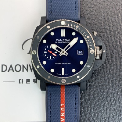 레플리카 [파네라이] 남성용 서브머시블 콰란타콰트로 루나로사 PAM01466 티-세라미테크™ 44mm 오토매틱 Cal P. 900타입 블루 다이얼 pan5230  