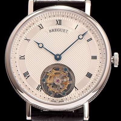 레플리카 [브레게] 남성용 클래식 화이트 다이얼 투어빌론 무브먼트 BRG4202  