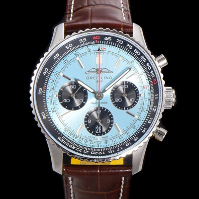 레플리카 [브라이틀링] 남성용 네비타이머 AB0138241C1P1 크로노그래프 ETA7750-2 타입 오토매틱 43mm 가죽줄 블루 다이얼 bre5995  