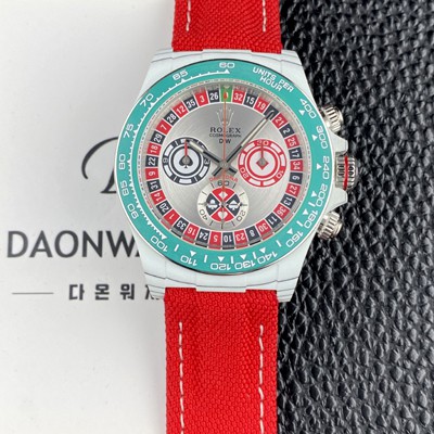 레플리카 [로렉스]남성용 데이토나 DIW 포지드카본 커스텀 40미리 크로노그래프 오토매틱 Cal.4130 무브먼트 실버 다이얼 rol5651  