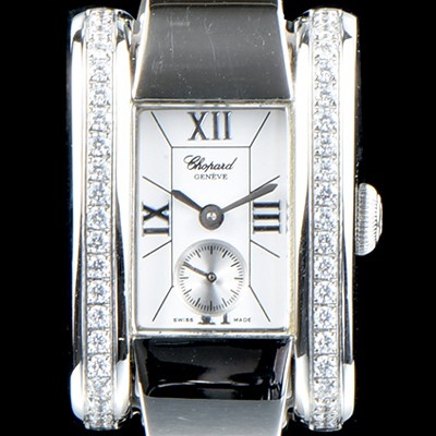 레플리카 [쇼파드] 여성용 라 스트라다 스위스 쿼츠 화이트 쥬얼리 베젤 실버다이얼 CHO0410  