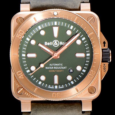 레플리카 [벨엔로즈]남성용 R0392 다이버 42미리 오토매틱 그린다이얼 BEL69570  