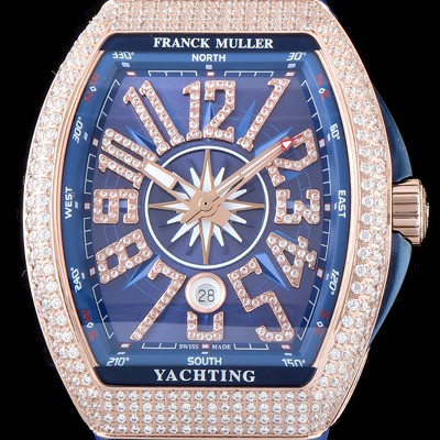 레플리카 [프랭크 뮬러] 남성용 마스터 컴플리케이션 V45 SC DT YACHTING 5N 뱅가드 요팅!! 일본산 최상급 퀄리티의 쥬얼셋팅 케이스 블루 다이얼 스위스 ETA 2824-A2오토매틱 FRA0400  