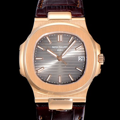 레플리카 [파텍필립] 남성용 노틸러스 5711/1R-001 암스테르담 빈티지 18k로즈골드 Cal.324 S C타입무브 오토매틱 40미리 가죽스트랩/줄 브라운다이얼 PAT75385  