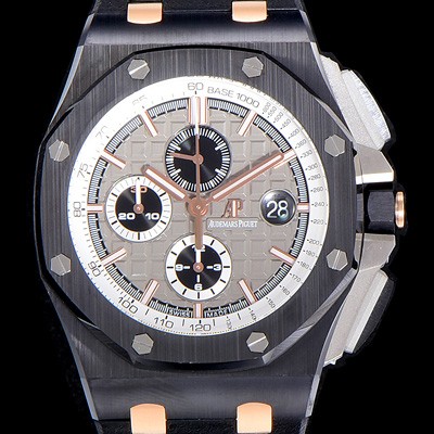 레플리카 [오데마피게]남성용 신형모델 로얄오크 오프쇼어 크로노그래프 프라이더 저므니 44미리 오토매틱 그레이 다이얼 AUD58905  