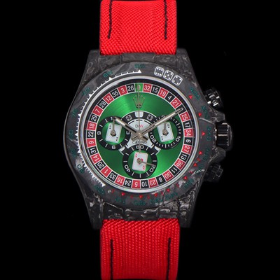 레플리카 [로렉스] 남성용 데이토나 DIW 포지드카본 커스텀 40미리 크로노그래프 오토매틱 Cal.4130 무브먼트 그린 다이얼 ROL79935  