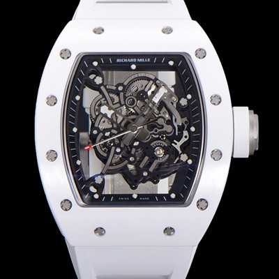 레플리카 [리차드밀레] 남성용 RM055 세라믹 제질 수동형 무브먼트 50미리 러버밴드 스켈레톤 다이얼 RIC00117  