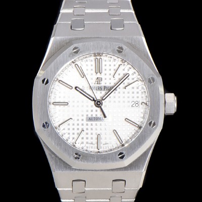 레플리카 [오데마피게] 남성용 하이엔드 37mm로얄오크 15450ST 화이트 와플 다이얼 Cal.3120오토매틱 무브먼트 AUD6502  