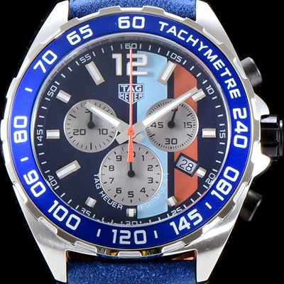 레플리카 [태그호이어] 남성용 포뮬러F1 CAZ101N.FC8243 걸프 스트라이프로 장식된 블루 다이얼 크로노그래프 일본 수입산 크로노그래프기능 쿼츠 무브먼트 TAG0103  