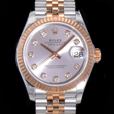 레플리카 [로렉스] 여성용 2021신상 데이져스트 오토매틱 ETA-2688 31mm 18K로즈골드 메탈줄 실버 다이얼 rol41308  