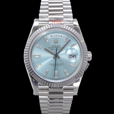 레플리카 [로렉스] 남성용 New 데이데이트 m228236-0006 무게187g 40mm 오토매틱 Cal.2836-2 타입 아이스 블루 다이얼 rol5391  