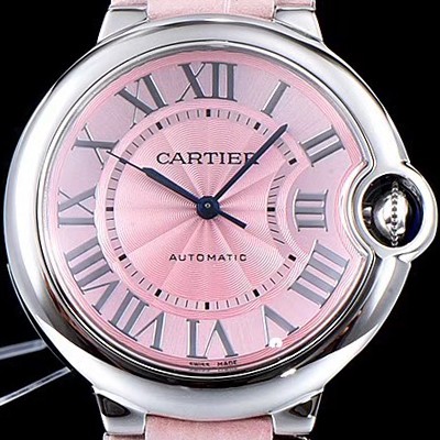 레플리카 [까르띠에] 남성용 신형 UP!!발롱블루 드 까르띠에 WSBB0002 핑크 썬더스트 다이얼 오토매틱 무브먼트 CAR0032  
