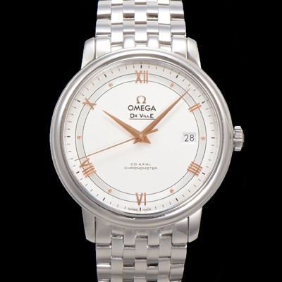 레플리카 [오메가] 남성용 드빌 프레스티지 424.10.40.20.02.002 오토매틱 Cal.8800타입 39.5mm 메탈줄 화이트 다이얼 omg20192  