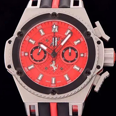 레플리카 [휴블렛] 남성용 빅뱅 페라리 에디션 래드 다이얼 오토매틱 무브먼트 HUB0450  