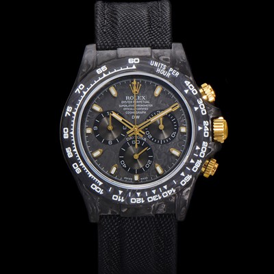 레플리카 [로렉스]남성용 데이토나 DIW 포지드카본 커스텀 40미리 크로노그래프 오토매틱 Cal.4130 무브먼트 블랙다이얼 ROL74772  