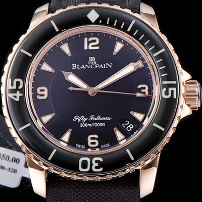 레플리카 [블랑팡] 남성용 피프티 패던스 베스트 에디션 로즈골드 블랙 다이얼 BLA4210  
