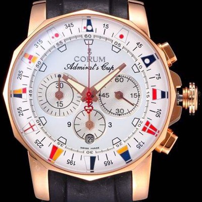 레플리카 [코럼] 남성용 애드머를스 컵 크로노 화이트다이얼 COR040  