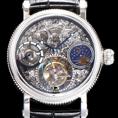 레플리카 [파텍필립] 남성용 그렌드 컴플리케이션 문페이즈 세귤 리얼 투어빌론 최상급 쥬얼 다이아몬드 베젤 스켈레톤 다이얼 PAT0400  